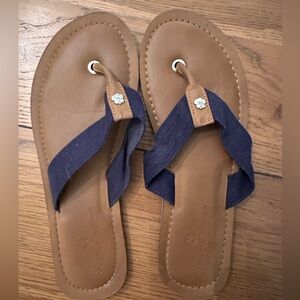 Women's Tommy Bahama Tan and Blue Sandals